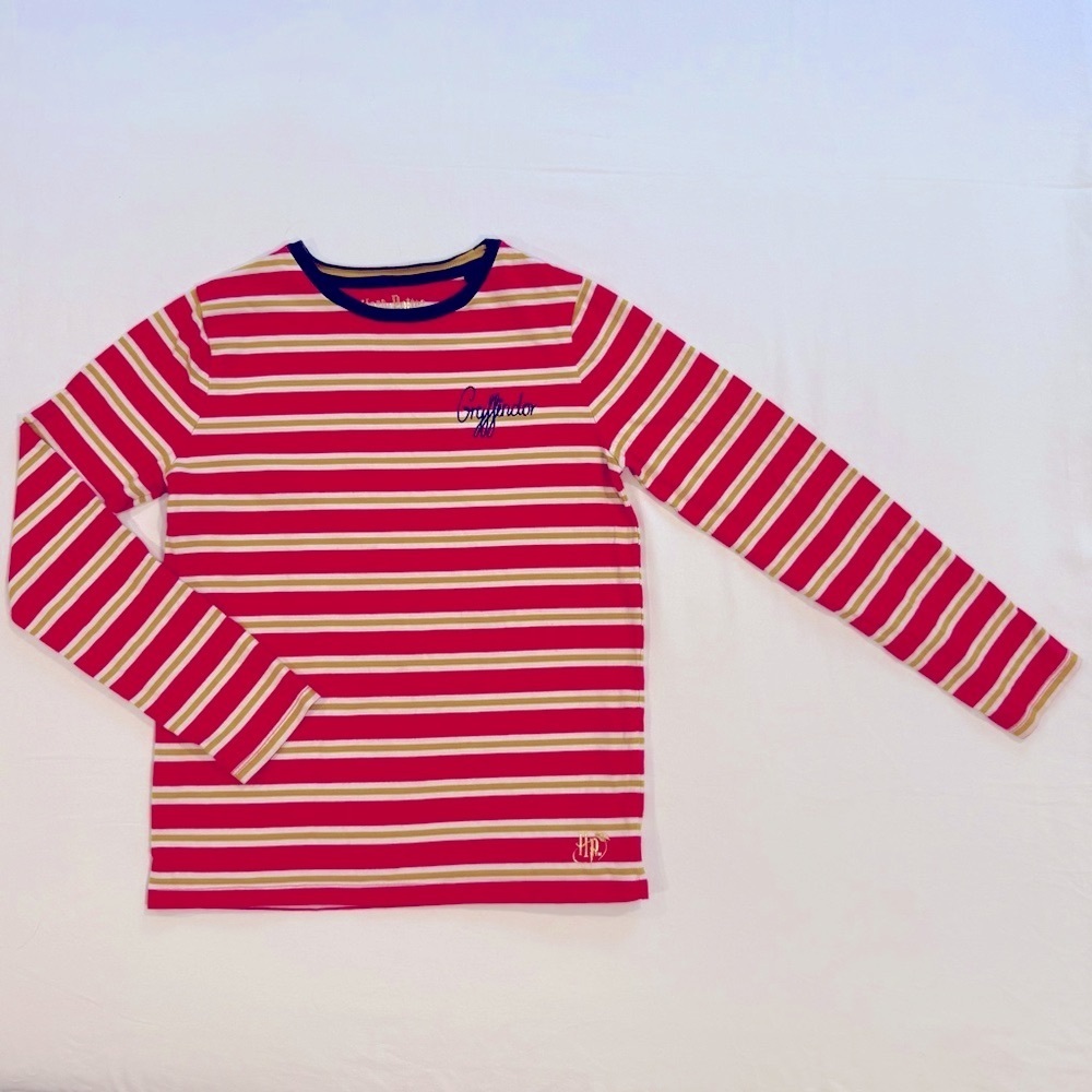New Mini Boden Harry Potter Shirt Boys 11-12 Y Girls Gryffindor Striped Fall